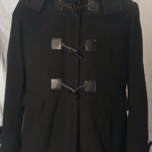 Attention  black mens pea coat jacket size XL/EG